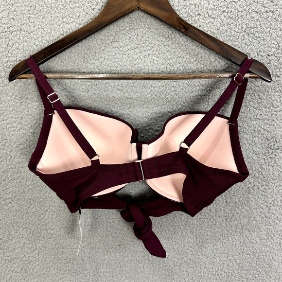 Shade & Short Bikini Top Womens 36DD Purple Light Lift Padded Beach Pool Vacay - Picture 2 of 6